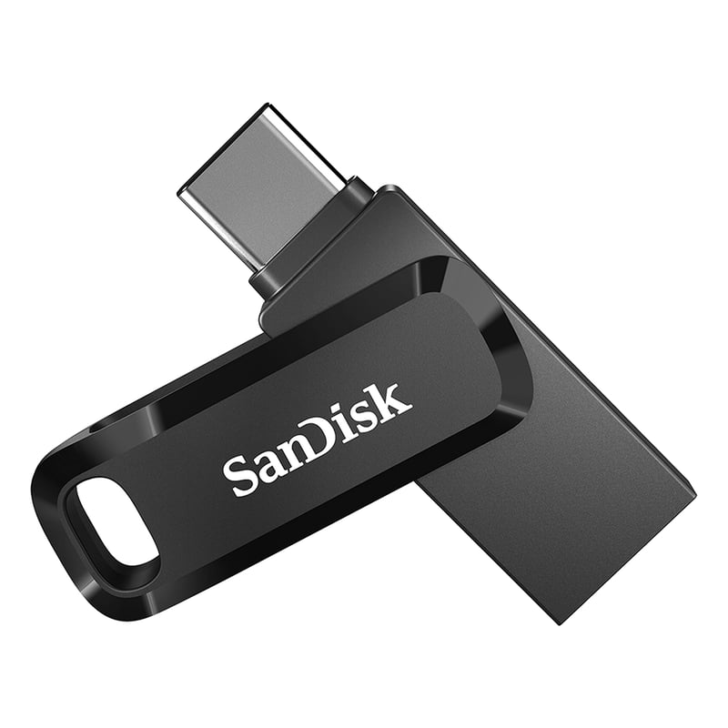 USB kľúč SanDisk Ultra Dual Drive Go USB Type-C 256 GB, čierny, konektory USB-C a USB-A, 400 MB/s, úložisko pre smartfóny so systémom Android, pútko na kľúče