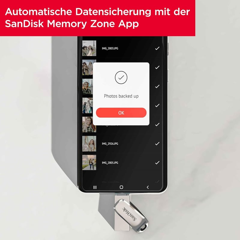 SanDisk Ultra Dual Drive Luxe USB-C 128GB mobil tárhelymegoldás 400MB/s - 128 GB, silver, Dual Drive Luxe