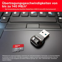SanDisk Ultra microSDXC 128GB Android memóriakártya adapter Full HD A1 Class 10 - Ultra Android, 128 GB, Single Pack 3