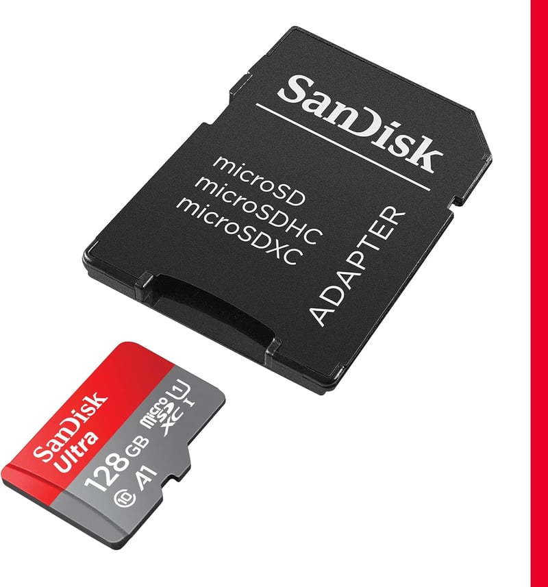 SanDisk Ultra microSDXC 128GB Android memóriakártya adapter Full HD A1 Class 10 - Ultra Android, 128 GB, Single Pack