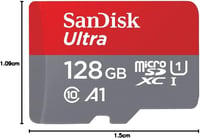 SanDisk Ultra microSDXC 128GB Android memóriakártya adapter Full HD A1 Class 10 - Ultra Android, 128 GB, Single Pack 8
