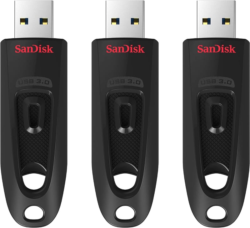 USB kľúč SanDisk Ultra 3.0 64 GB, balenie 3 ks – prenos dát 130 MB/s, ochrana heslom, čierny