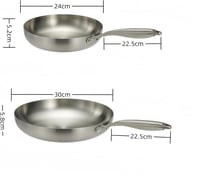 SanheKit 30 cm-es Háromrétegű Rozsdamentes Acél Serpenyő - Indukciós Főzőlappal Kompatibilis, Sütőben Használható, Gyors Hővezetés, Mosogató 3