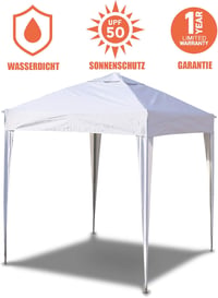 SANHENG 3x3m Vízálló Pop-Up Pavilon Összecsukható Kerti Sátor Acélvázzal Fehér 4