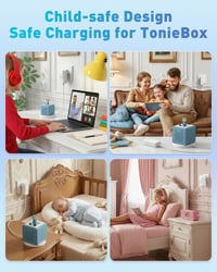 Sanicata Nabíjacia stanica pre Toniebox 9V, nabíjačka kompatibilná s prehrávačom Toniebox, náhrada za originálny nabíjací kábel, 1,8 m 6