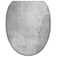 Sanilo Oválne WC sedadlo s betónovým vzorom - MDF WC doska s efektom dreva, so systémom Soft-Close, stabilnými pántmi a jednoduchou montážou. 2