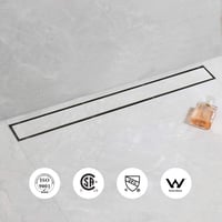 SaniteModar 50 cm-es zuhanyfolyóka rozsdamentes acél, 360° szifon szagkimaradás szűrővel 3