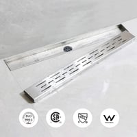 SaniteModar 70 cm-es Rozsdamentes Acél Zuhanyfolyóka, Extra Lapos 360° Szifon, Szagzár és Hajszűrő, Könnyen Tisztítható Padlólefolyó 3