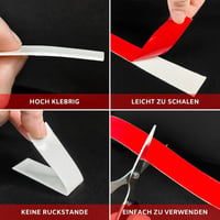SANLI TAPE Kétoldalas Ragasztószalag Extra Erős 5m x 12mm 2 Tekercs - 12mm*5m*2 Rollen 7