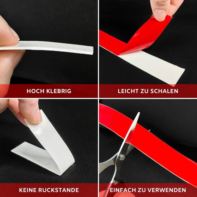 SANLI TAPE Kétoldalas Ragasztószalag Extra Erős 5m x 12mm 2 Tekercs - 12mm*5m*2 Rollen