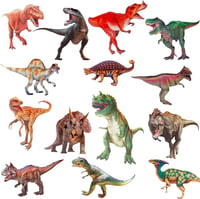 SANNIX 200 Darabos 3D Dinoszaurusz Matrica Szett Gyerekeknek - 14 Ív Puffy Állatos Matricák Scrapbookinghoz és Naplóhoz 3