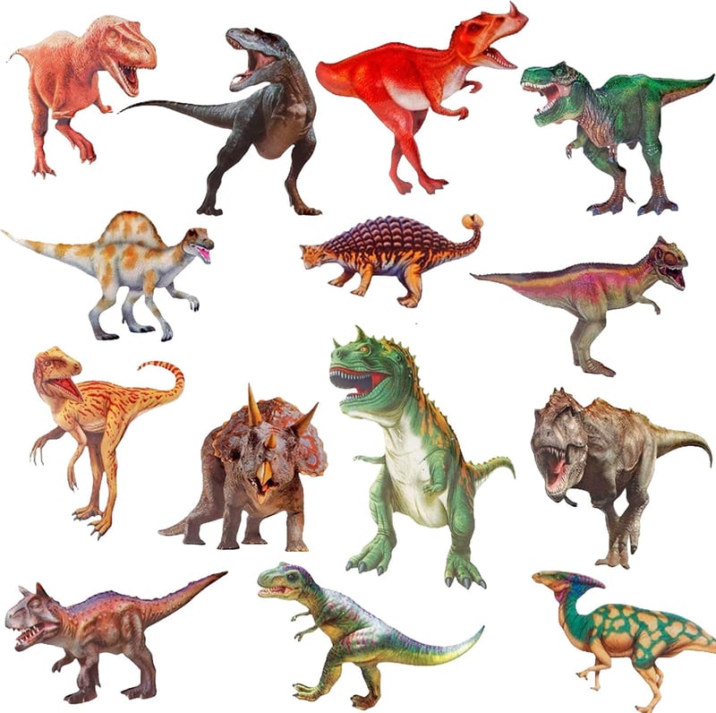 SANNIX 200 Darabos 3D Dinoszaurusz Matrica Szett Gyerekeknek - 14 Ív Puffy Állatos Matricák Scrapbookinghoz és Naplóhoz