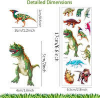 SANNIX 200 Darabos 3D Dinoszaurusz Matrica Szett Gyerekeknek - 14 Ív Puffy Állatos Matricák Scrapbookinghoz és Naplóhoz 2