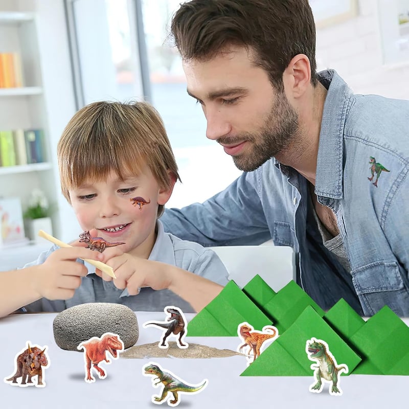 SANNIX 200 Darabos 3D Dinoszaurusz Matrica Szett Gyerekeknek - 14 Ív Puffy Állatos Matricák Scrapbookinghoz és Naplóhoz