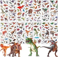 SANNIX 200 Darabos 3D Dinoszaurusz Matrica Szett Gyerekeknek - 14 Ív Puffy Állatos Matricák Scrapbookinghoz és Naplóhoz 1