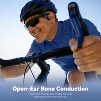 Căști Bluetooth cu conducție osoasă SANOTO cu microfon, mod EQ, rezistență la apă IP65, ușoare, căști sport open-ear pentru alergare și ciclism 8