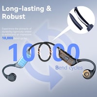 Căști Bluetooth cu conducție osoasă SANOTO cu microfon, mod EQ, rezistență la apă IP65, ușoare, căști sport open-ear pentru alergare și ciclism 6
