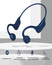 SANOTO Csontvezető Bluetooth 5.3 Fülhallgató - Nyitott Fülű IPX7 Vízálló Vezeték Nélküli Fejhallgató Sportoláshoz, Futáshoz, Kerékpározáshoz 6