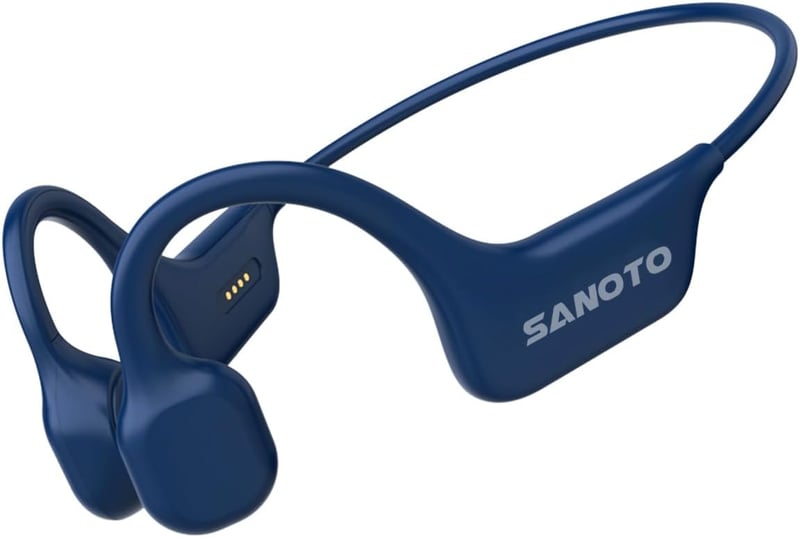 SANOTO Csontvezető Bluetooth 5.3 Fülhallgató - Nyitott Fülű IPX7 Vízálló Vezeték Nélküli Fejhallgató Sportoláshoz, Futáshoz, Kerékpározáshoz