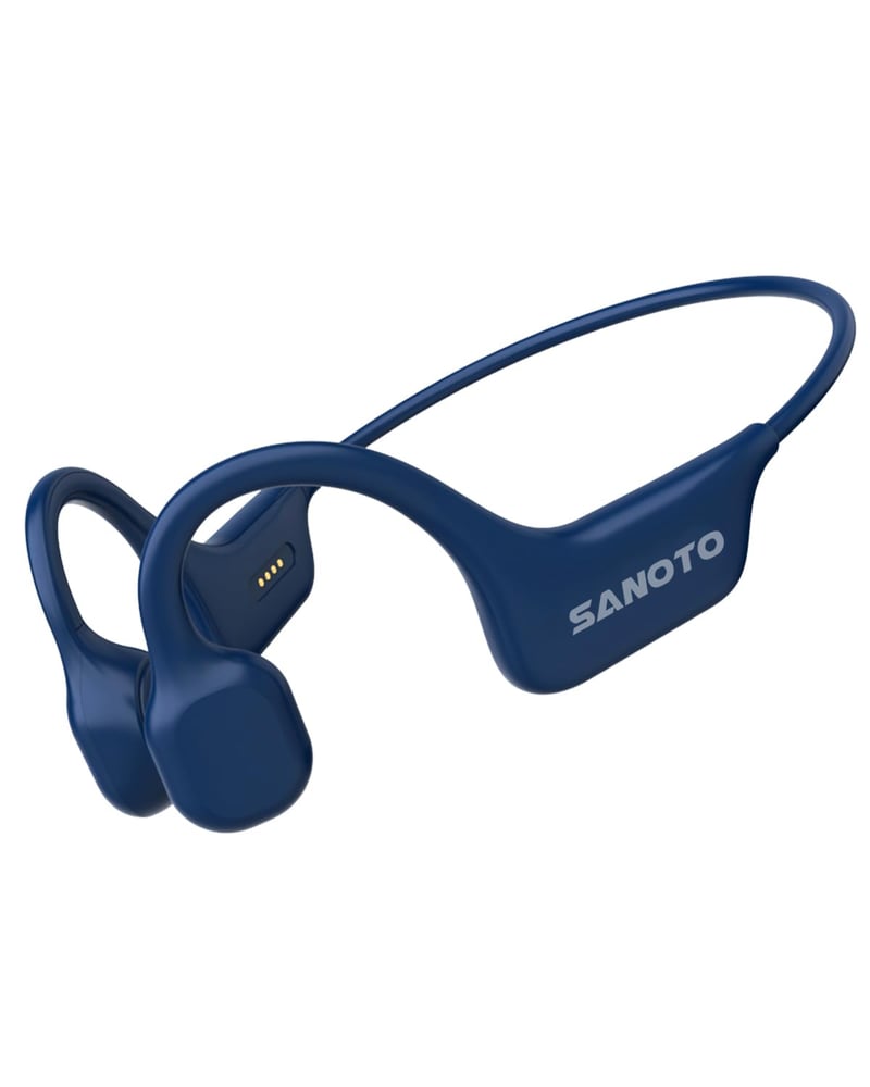 SANOTO Bluetooth 5.3 slušalice s koštanom provodljivošću - Bežične slušalice otvorenog uha IPX7 vodootporne za sport, trčanje, biciklizam