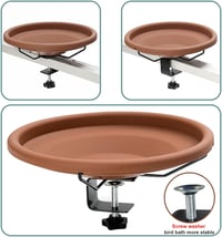 SANOTO Madárfürdő 30cm Erkélyre Fagyálló Rozsdamentes Függeszthető 6