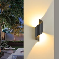 SANSHI LED Fali Lámpa 10W IP65 Vízálló Kültéri Beltéri Világítás 3000K Meleg Fehér Modern Fel-Le Irányú Kert Erkély Terasz 1