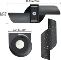 SANSHI LED Fali Lámpa 10W IP65 Vízálló Kültéri Beltéri Világítás 3000K Meleg Fehér Modern Fel-Le Irányú Kert Erkély Terasz 6
