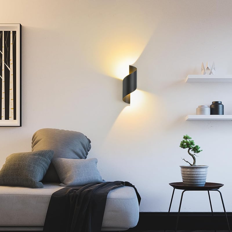 SANSHI LED Fali Lámpa 10W IP65 Vízálló Kültéri Beltéri Világítás 3000K Meleg Fehér Modern Fel-Le Irányú Kert Erkély Terasz