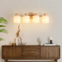 SANSHI LED Mennyezeti Lámpa 4 Izzós Fa Spotlámpa 350° Forgatható E14 9