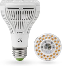 SANSI LED Növénylámpa 15W E27 Teljes Spektrumú Fehér Fény 4000K Beltéri Növényekhez Virágokhoz Zöldségekhez Gyümölcsökhöz 1