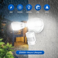 SANSI LED Reflektor Mozgásérzékelővel Kültéri 1800LM Hideg Fehér IP65 Vízálló 2