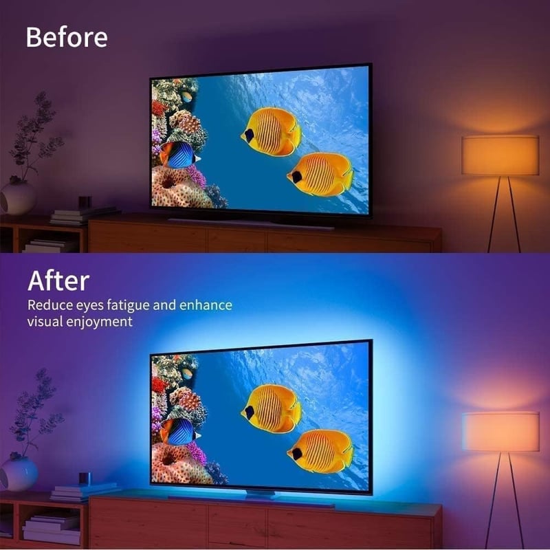 SANSUN LED szalag TV mögé USB távirányítóval 16 szín 5050 45-60 colos