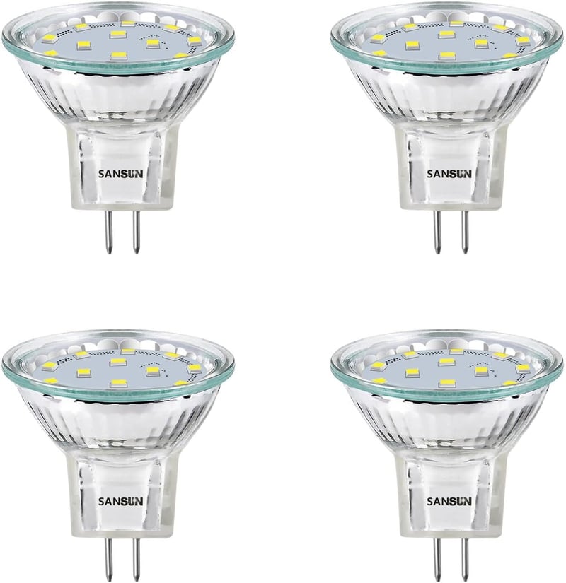 SANSUN MR11 LED izzó GU4 foglalat 12V 2W 4000K nappali fehér 4db