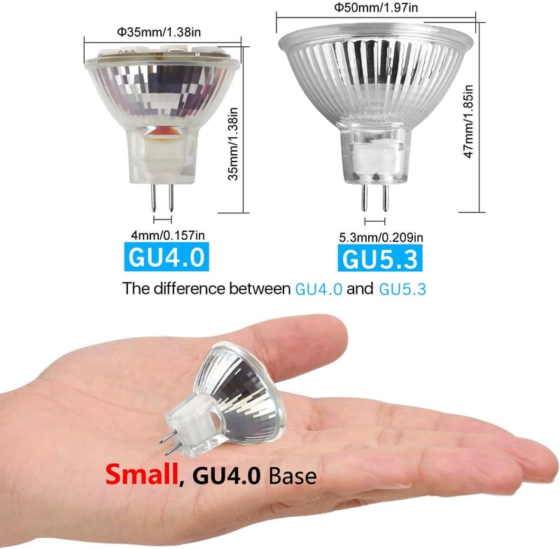 SANSUN MR11 LED izzó GU4 foglalat 12V 2W 4000K nappali fehér 4db