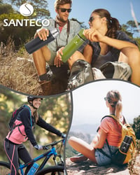 SANTECO Rozsdamentes Termosz Palack 1L Szivárgatásmentes Utazáshoz Kávé Tea Sporthoz BPA Mentes 8