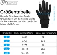Santic Téli Kerékpáros Kesztyű Touchscreen Szellőztetett Vízálló 6