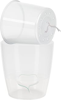 Santino Orchidea Cserép 12cm Önöntöző Rendszerrel Vízszintjelzővel 1,3L - 1,3l, Transparent 5