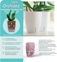 Santino Orchidea Cserép 15cm Öntözőrendszer Vízjelzővel Antracit 2L - 2L, Anthracite 2