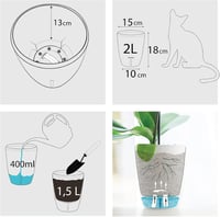 Santino Orchidea Cserép 15cm Öntözőrendszer Vízjelzővel Antracit 2L - 2L, Anthracite 3