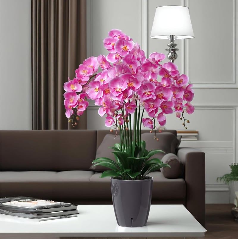 Santino Orchidea Cserép 15cm Öntözőrendszer Vízjelzővel Antracit 2L - 2L, Anthracite