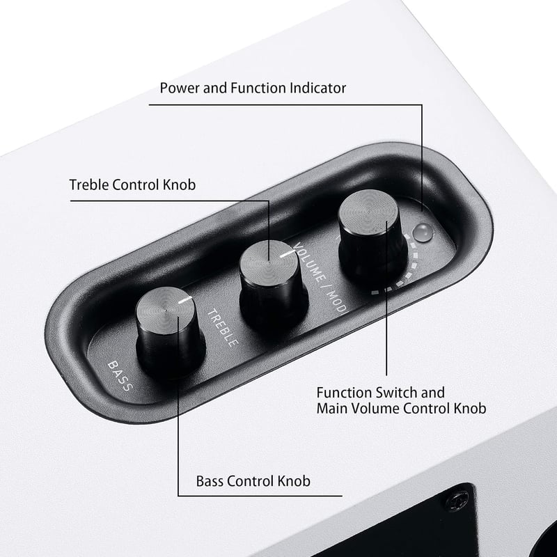 Sanyun SW208 3" Aktív Bluetooth 5.0 Polchangszóró Pár - 60W Szénszálas Hangszóró, Beépített 24-bit DAC, Dinamikus 3D Hangzás, PC Monitor Han