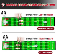 SAPLIZE Golf Putting Szőnyeg, Pályázó Gyakorló Szett, Röppálya Követéssel, Többféle Edzésmóddal, Beltéri/Kültéri Használatra, 3m Hosszú 3