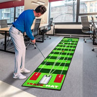 SAPLIZE Golf Putting Szőnyeg, Pályázó Gyakorló Szett, Röppálya Követéssel, Többféle Edzésmóddal, Beltéri/Kültéri Használatra, 3m Hosszú 6