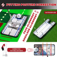 SAPLIZE Golf Putting Szőnyeg, Pályázó Gyakorló Szett, Röppálya Követéssel, Többféle Edzésmóddal, Beltéri/Kültéri Használatra, 3m Hosszú 4