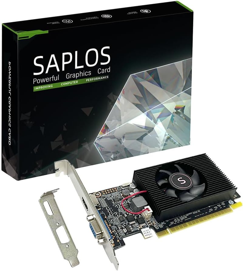 SAPLOS GeForce GT 610 2GB DDR3 Grafikus Kártya VGA HDMI Low Profile