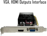 SAPLOS GeForce GT 610 2GB DDR3 Grafikus Kártya VGA HDMI Low Profile 4
