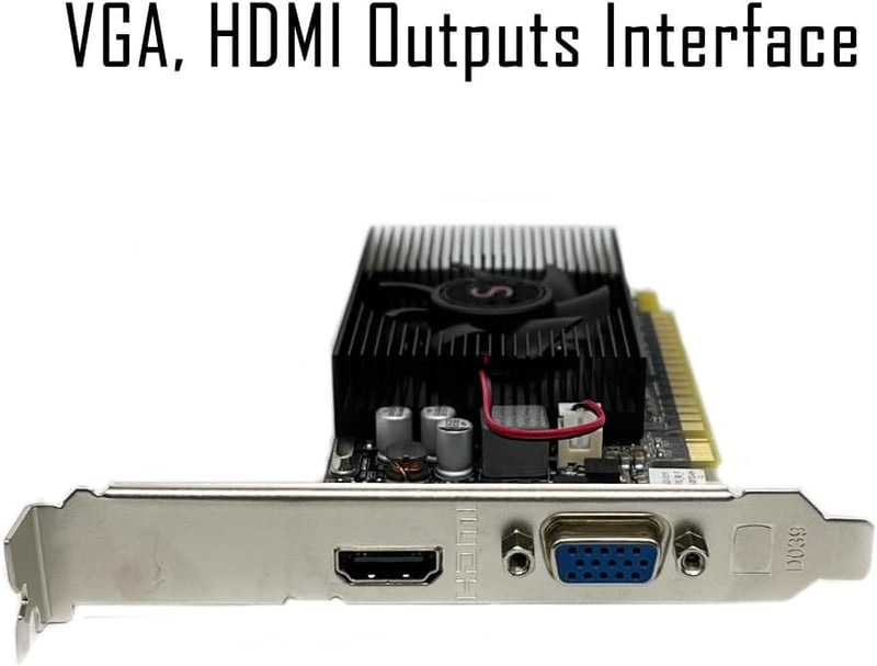 SAPLOS GeForce GT 610 2GB DDR3 Grafikus Kártya VGA HDMI Low Profile