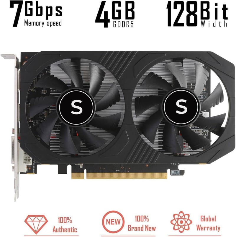 SAPLOS GTX 1050 Ti 4GB GDDR5 Grafikus Kártya PC Gaming GPU