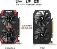 SAPLOS GTX 1050 Ti 4GB GDDR5 Grafikus Kártya PC Gaming GPU 2