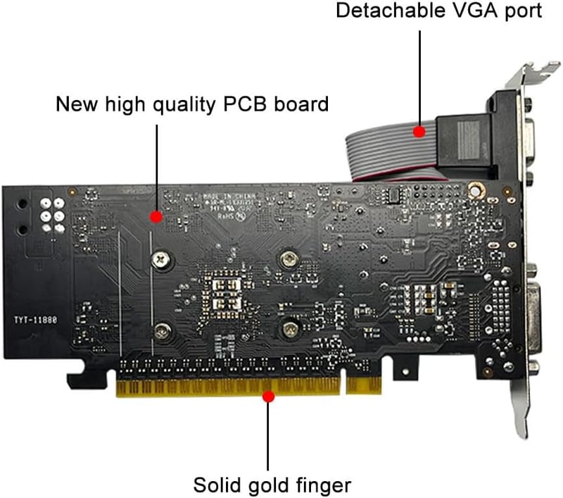 SAPLOS GTX 750 Ti 4GB Grafikus Kártya HDMI VGA DVI Alacsony Fogyasztás